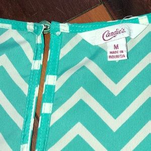 Candie's Tops - Candies Teal & White Blouse Candie's Tops - Candies Teal & White Blouse